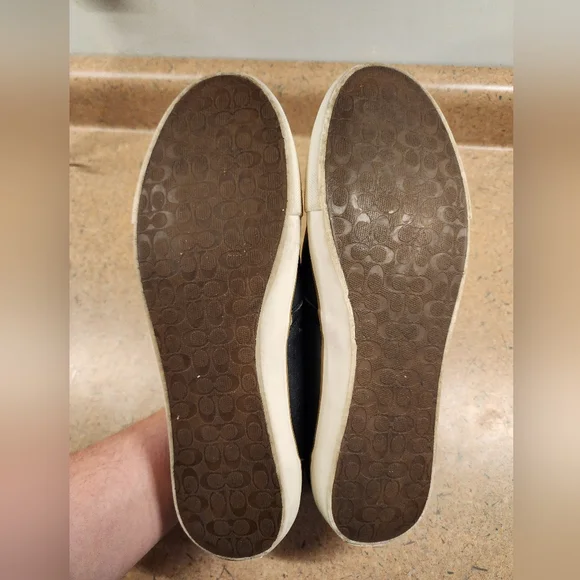 COACH New York Men’s Leather Slip-On Sneaker Size 12D - Picture 6 of 8